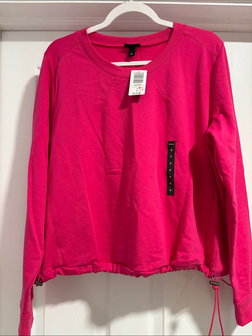 Women's Hot Pink Pullover Sweatshirt - Torrid Size 0